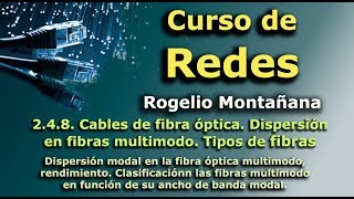 Curso de Redes 248 Cables de fibra óptica Dispersión en fibras multimodo Tipos de fibras [upl. by Leksehc588]