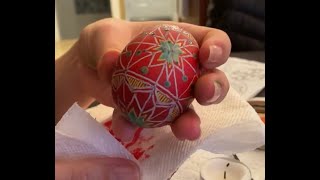 Pysanky for Beginners Step 2 [upl. by Anatak]