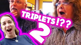 Triplets Again More funny amp heart warming triplet pregnancy reveal compilation Part 2 [upl. by Akemit902]