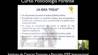 Introducción a la Policiología Forense Curso Policiología [upl. by Adnorehs]