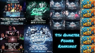 4TH Quarter Power Rankings Murda Mook‼️Rum Nitty‼️Bigg K‼️Twork and More [upl. by Uht]