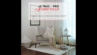 Le truc de pro Fabricville  Comment poser un ruban pour rideau ondulé [upl. by Gold]