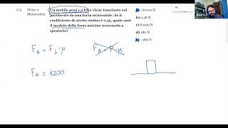 🔭 Luglio 2024  Fisica e matematica n° 275  Un mobile pesa 12 kN e viene trascinato sul pavimento… [upl. by Mukerji492]