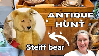 Antique huntSteiff teddy bear find🧸 [upl. by Ttirb]