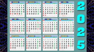 Kalender 2025 Free Download CDR PNG JPEG PDF Tanpa Password [upl. by Uriisa]