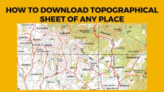 Topo Sheet  How to download topographical map of any place in the world online [upl. by Cima]