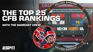 CFB Rankings Top 25 Dashboard 🍿🫢  College GameDay [upl. by Ileray]