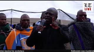 Sarele “Lehlanya” Sello speaks at Ralikonelo funeral [upl. by Okwu685]