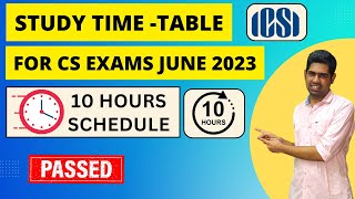 Study Timetable for June 2023 CS Exams  CS Executive  CS Professional [upl. by Jammin975]