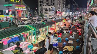 Nightlife of China latest  What is China really like today  Gushu 1st Road Food Court in Shenzhen [upl. by Kendell]