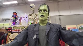 HALLOWEEN ANIMATRONICS amp DECOR AT HOME DEPOT GIANT DOG SKELETON LIFE SIZE FRANKENSTEIN OOGIE BOOGIE [upl. by Atterrol739]