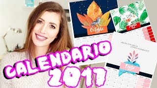 CALENDARIO 2017 DESCARGABLE gratis  PROPÓSITOS AÑO NUEVO [upl. by Sutelc]