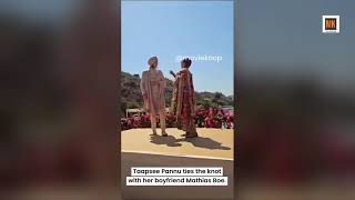 Taapsee Pannu Weds Mathias Boe  taapseepannu taapsepannu wedding viralvideo bollywood [upl. by Emlyn]