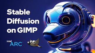 Using Stable Diffusion on GIMP with Intel Arc Graphics [upl. by Ahsinert620]