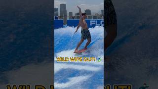 🏄🏻‍♂️WIPE OUT Wild Flowrider Surfer Loses Control 😱wipeout flowrider surfers [upl. by Alyahs]