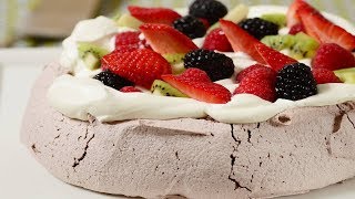 Chocolate Pavlova Recipe Demonstration  Joyofbakingcom [upl. by Assirral988]