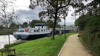 Canal bridge opening to let barge through [upl. by Drawets540]