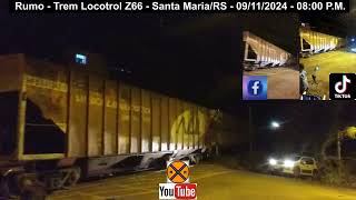 4KRUMO–Gigante recordista maior trem de 2024–Locotrol Z66–MétSul–StªMariaRS–091124–0800 PM [upl. by Zak]