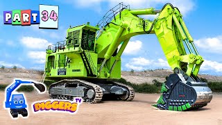 Diggers For Kids 🦺 Diggers At Work Dump Trucks Loaders Crawler Excavators  Diggers TV [upl. by Lotti]