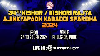 Final Day  Court 3  34th Kishor  Kishori Rajya Ajinkyapadh Kabaddi Spardha 2024 [upl. by Isdnil301]