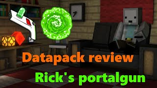 Portalgun from Rick and Morty in Minecraft datapack review [upl. by Nnoryt]