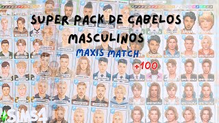 PACKS DE CABELOS MASCULINOS MAXIS MATCH 2024  CONTEÚDO PERSONALIZADO  THE SIMS 4 🌟👨‍🦰sims4 [upl. by Knut]