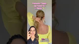 Penteado chique em menos de 1 minuto 💖✨makeup beauty truquesedicas cabelo hack penteados [upl. by Gnex]