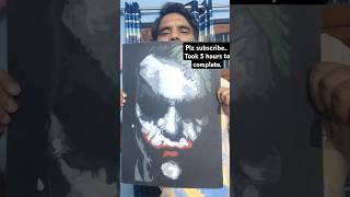 Joker acrylic artwork portraitart drawing acrylicpainting [upl. by Cattan10]