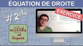 EXERCICE  Déterminer une équation de droite point et vecteur directeur  Seconde [upl. by Sigfrid508]