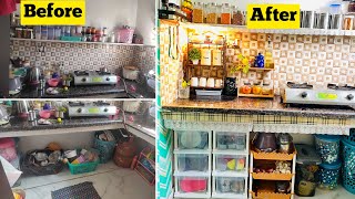 Indian Non modular kitchen MakeoverExtreme Kitchen Makeover [upl. by Anwaf]