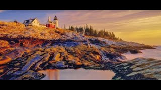 Pemaquid Point Lighthouse at sunrise via FPV Drone in beautiful Bristol Maine [upl. by Candless]