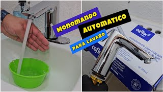 Instala este Monomando con Sensor para Lavabo  Funciona con luz o baterías 💡 [upl. by Yttiy]