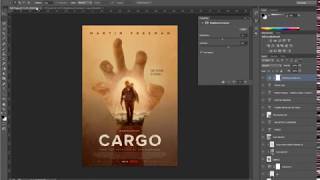 Photoshop Film Afişi tasarımı  Cargo Netflix [upl. by Sabanrab446]