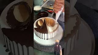 so amazing chocolaty cake 🎂🍨🍦🤎🤍 cakedecorationcakedesignshortvideo [upl. by Ennis116]