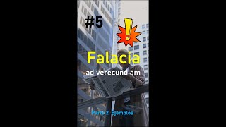 5 Falacia ad verecundiam apelación a la autoridad  Parte 2 Ejemplos  Falacias informales [upl. by Dikmen]