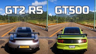 Forza Horizon 5 Porsche 911 GT2 RS vs Ford Mustang Shelby GT500  Drag Race [upl. by Dietrich523]