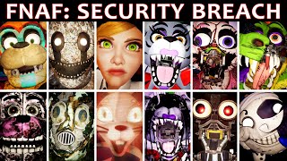 FNAF Security Breach  All Jumpscares Complete amp Rearrange [upl. by Purcell]