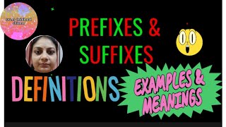 prefix and suffix Examples and their Meaningssuffix prefixes english grammar clearpronunciation [upl. by Goldfarb50]