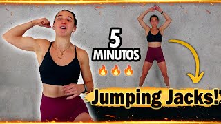 5 MINUTOS QUEMA GRASA JUMPING JACK  CARDIO HIIT 5 Min SIN DESCANSO 🔥🔥 [upl. by Nalad]