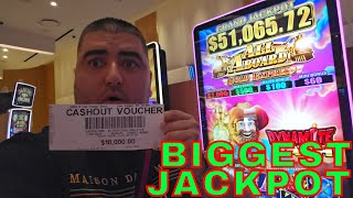 My BIGGEST JACKPOT Ever On All Aboard Slot Machine [upl. by Ihpen765]