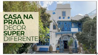 UMA CASA ENORME MAS COM JEITO DE CASINHA DE VERANEIO  DECOR COMPLETA NO ESTILO TUNISIANO [upl. by Banyaz]