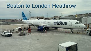 Boston BOS to London Heathrow LHR JetBlue A321 Neo LR [upl. by Stirling63]