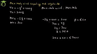 Maximale winst berekenen met afgeleide TO en TK economie [upl. by Acinoed]