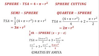 SPHERE CUTTING  Golden FORMULA OF SURFACE AREA  MATHS BY AMIYA [upl. by Arihs459]