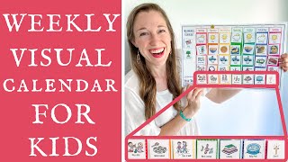 BRILLIANT VISUAL CALENDAR for kids makes planning your weeks EASY SIMPLE and FUN [upl. by Girard]