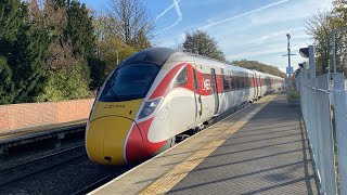 LNER Azuma 800208 5D02 Peterborough to Doncaster 1149 53E Lea Road 13112024 [upl. by Nirb]