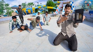 Finding Samsung S 23 ultra mobile in water park 😱 challenge [upl. by Leunammi]