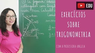 Problema sobre Trigonometria  Razões Trigonométricas  Professora Angela [upl. by Anneg]