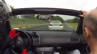 Honda S2000 vs BMW M4 Nurburgring Nordschleife 24052015 BTG 8min30 [upl. by Eanert]