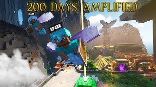 We Survived 200 Days in an Amplified World in Minecraft Hardcore [upl. by Cassie939]